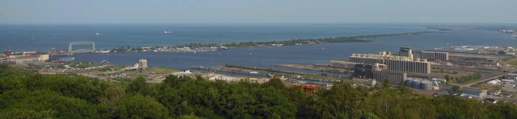 View of Lake Superior from the top of Enger Tower